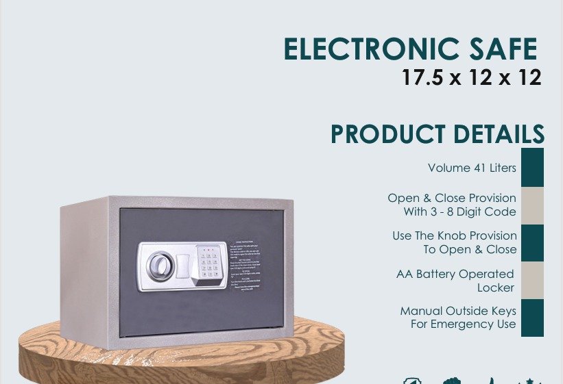 Electronic Safe Locker – 41 Litres