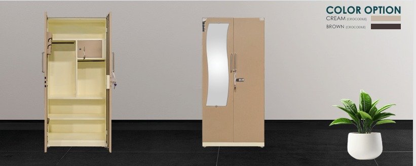 Premium 2 Door Steel Almirah with Mirror