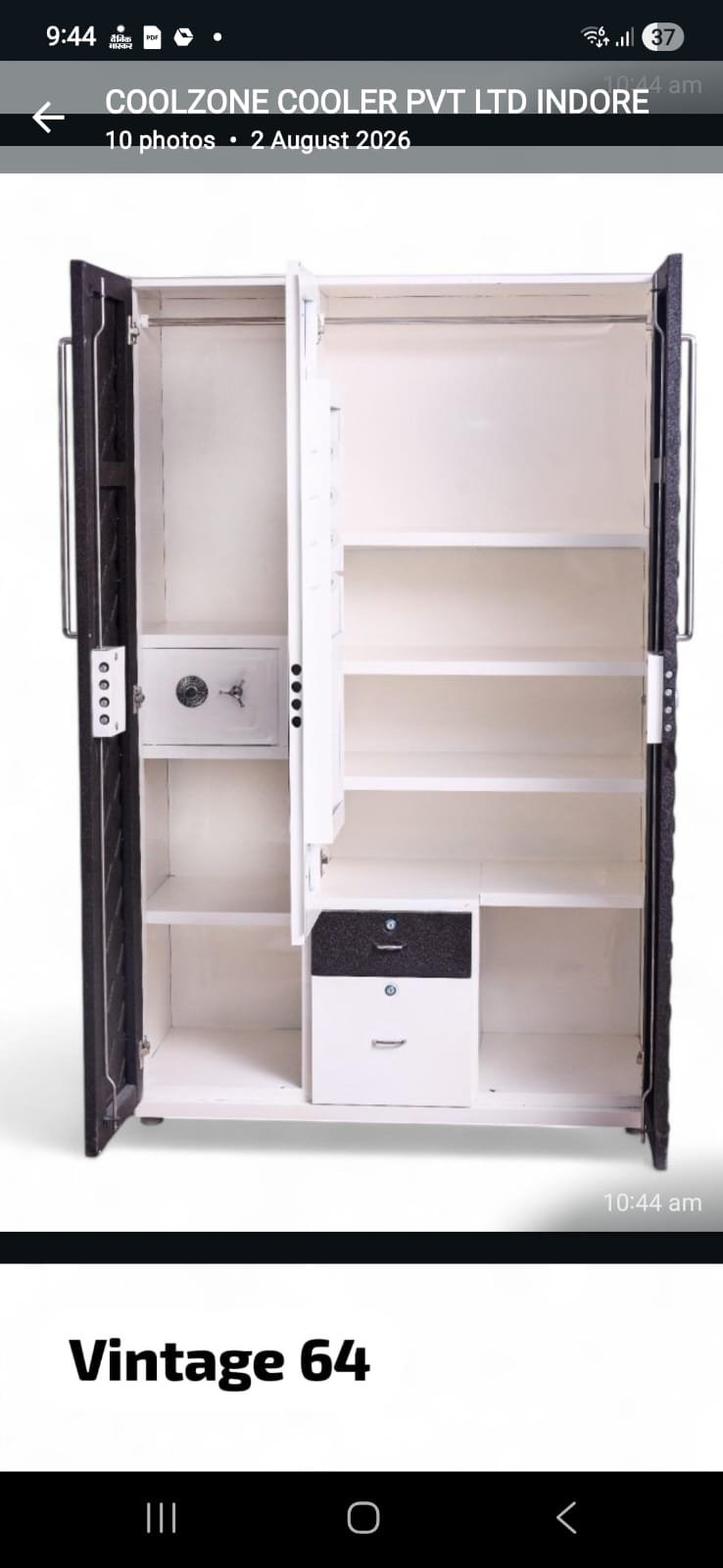 Vintage 64 4 Door Steel Wardrobe
